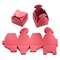 AWELL Burgundy Favor Box Bulk 2.5x2x2.5 inches with Heart Bow Party Favor Box,Burgundy,Pack of 50